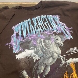 Civil‎ Regime Pegasus Graphic Pullover Sweatshirt The Dreamer Men's Large Brown